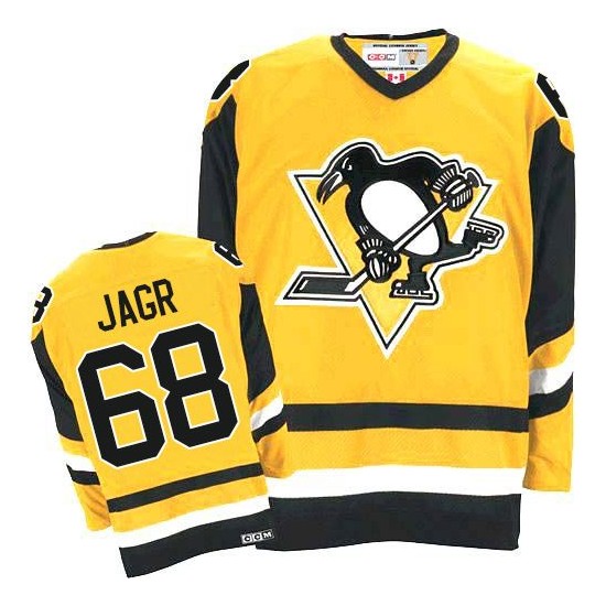 Authentic CCM Adult Jaromir Jagr Throwback Jersey - NHL 68 Pittsburgh ...